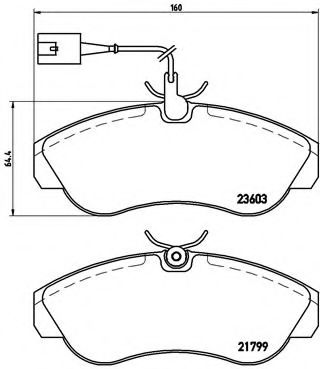 Тормозные колодки BREMBO P 23 084