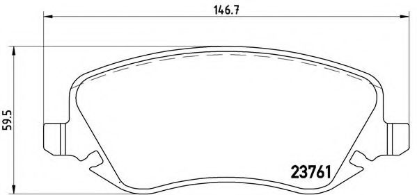 Тормозные колодки BREMBO P 23 088