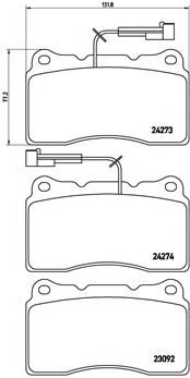 Тормозные колодки BREMBO P 23 098