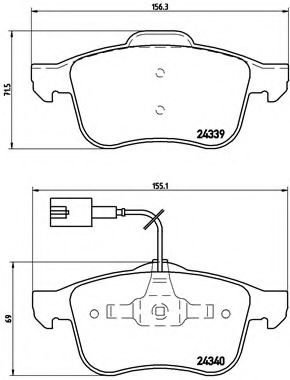 Тормозные колодки BREMBO P 23 103