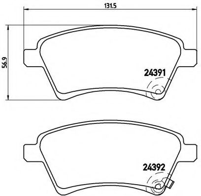 Тормозные колодки BREMBO P 23 105