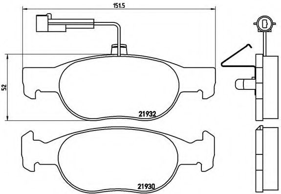 Тормозные колодки BREMBO P 23 113