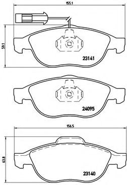 Тормозные колодки BREMBO P 23 114