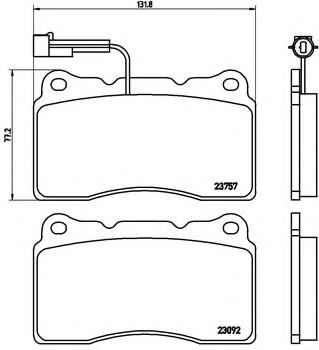 Тормозные колодки BREMBO P 23 115