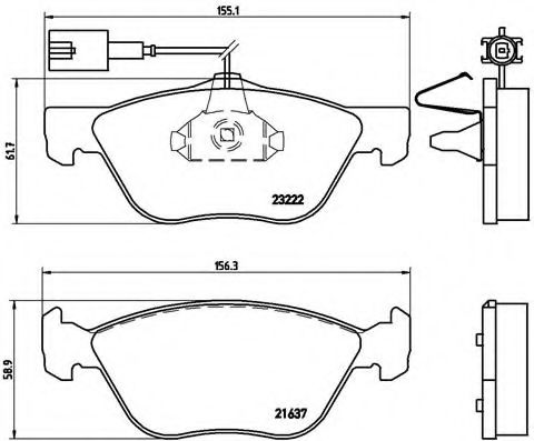 Тормозные колодки BREMBO P 23 116
