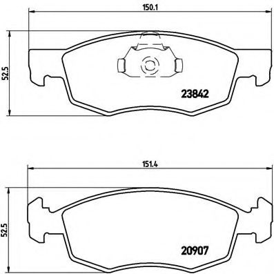 Тормозные колодки BREMBO P 23 118