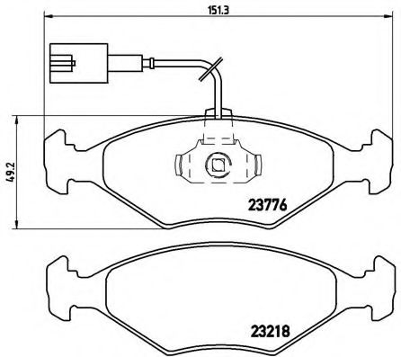 Тормозные колодки BREMBO P 23 122