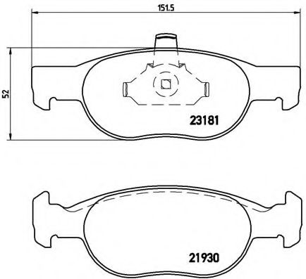 Тормозные колодки BREMBO P 23 125