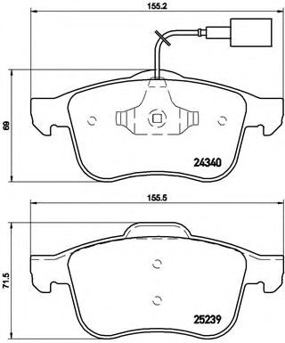 Тормозные колодки BREMBO P 23 132