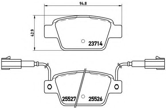 Тормозные колодки BREMBO P 23 135