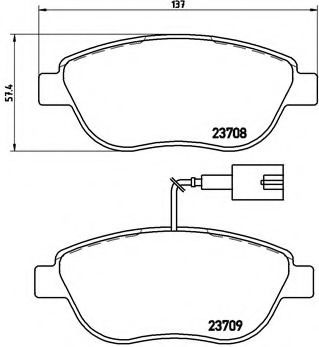 Тормозные колодки BREMBO P 23 137