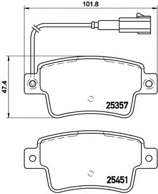 Тормозные колодки BREMBO P 23 142