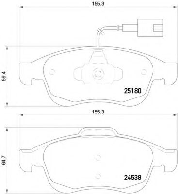 Тормозные колодки BREMBO P 23 148