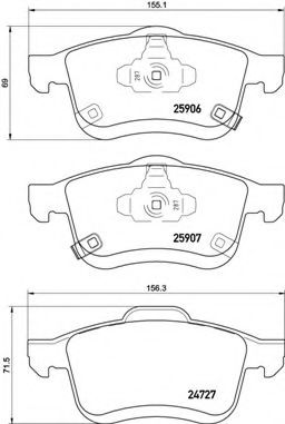 Тормозные колодки BREMBO P 23 155