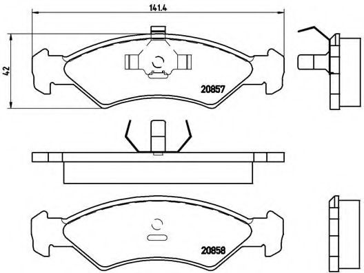 Тормозные колодки BREMBO P 24 016