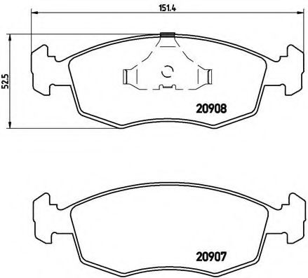Тормозные колодки BREMBO P 24 019