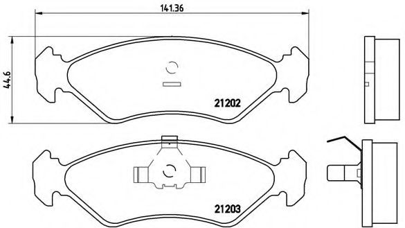 Тормозные колодки BREMBO P 24 028