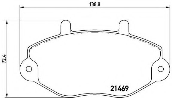 Тормозные колодки BREMBO P 24 033