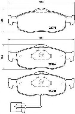 Тормозные колодки BREMBO P 24 034