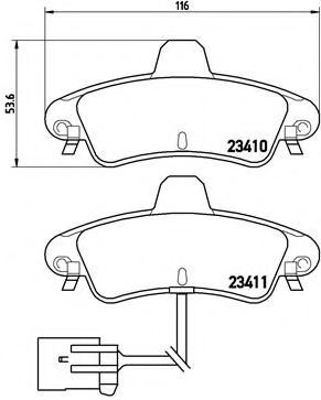 Тормозные колодки BREMBO P 24 038