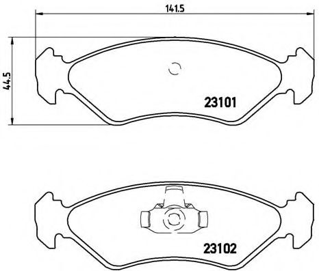 Тормозные колодки BREMBO P 24 044