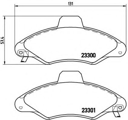Тормозные колодки BREMBO P 24 045