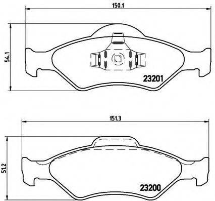 Тормозные колодки BREMBO P 24 054