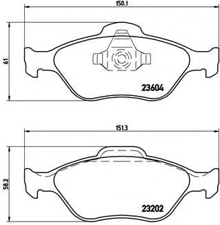 Тормозные колодки BREMBO P 24 055