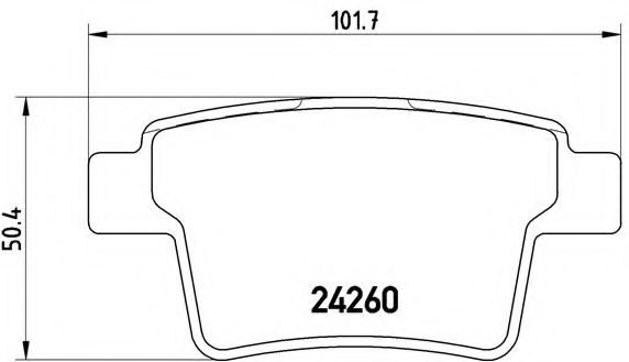 Тормозные колодки BREMBO P 24 063