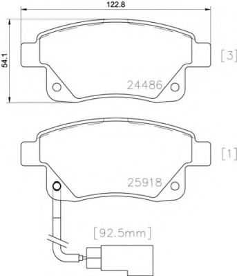 Тормозные колодки BREMBO P 24 066