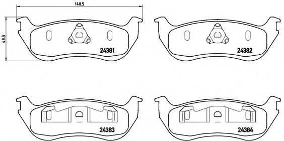 Тормозные колодки BREMBO P 24 068
