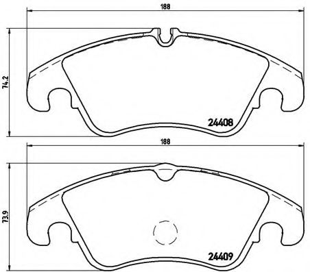 Тормозные колодки BREMBO P 24 074
