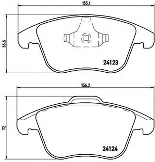 Тормозные колодки BREMBO P 24 076