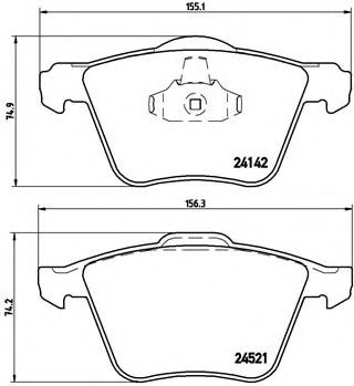 Тормозные колодки BREMBO P 24 077