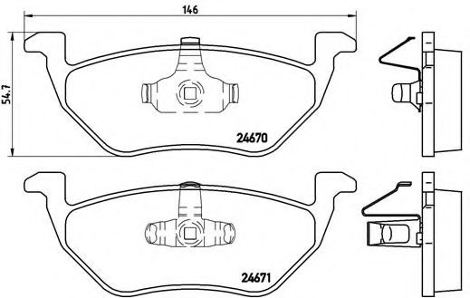 Тормозные колодки BREMBO P 24 085