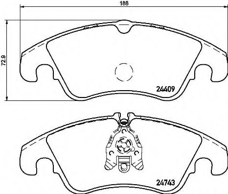Тормозные колодки BREMBO P 24 161