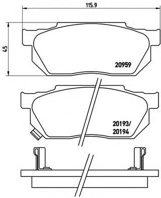 Тормозные колодки BREMBO P 28 008