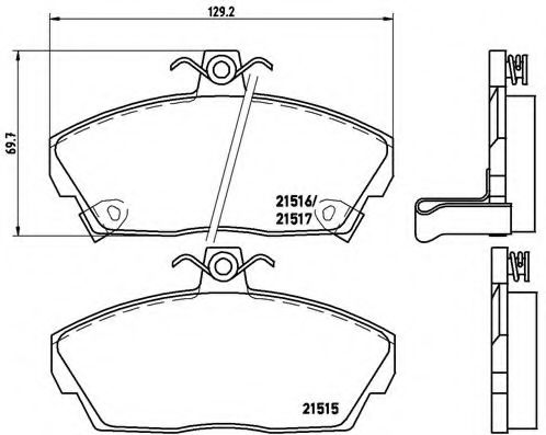 Тормозные колодки BREMBO P 28 020
