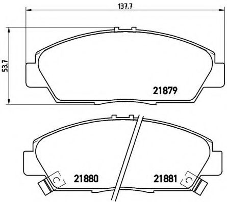 Тормозные колодки BREMBO P 28 021