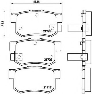 Тормозные колодки BREMBO P 28 022
