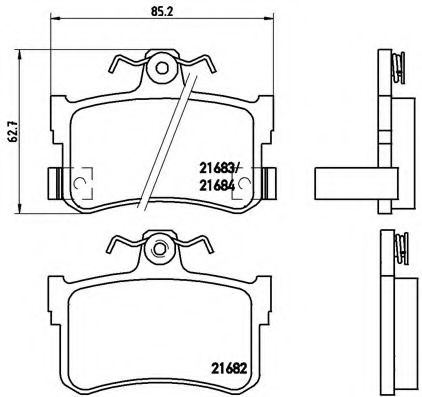 Тормозные колодки BREMBO P 28 027