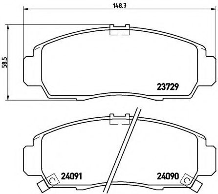 Тормозные колодки BREMBO P 28 034