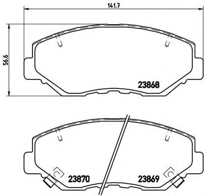 Тормозные колодки BREMBO P 28 035