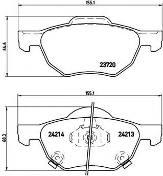 Тормозные колодки BREMBO P 28 036