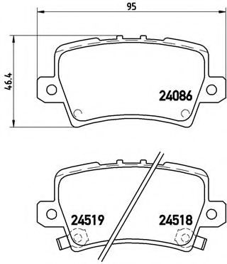 Тормозные колодки BREMBO P 28 038