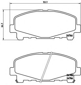 Тормозные колодки BREMBO P 28 043