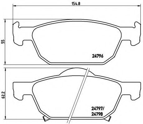 Тормозные колодки BREMBO P 28 044