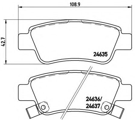 Тормозные колодки BREMBO P 28 046