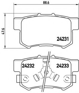 Тормозные колодки BREMBO P 28 051