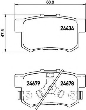 Тормозные колодки BREMBO P 28 061